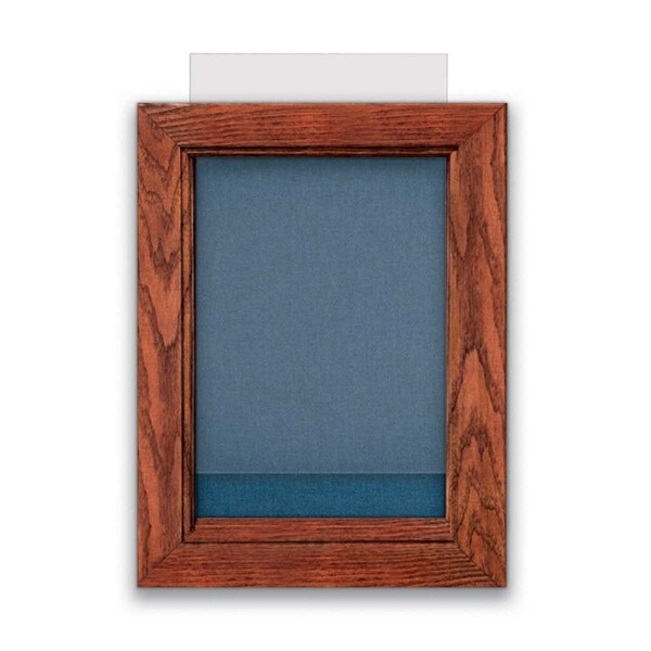 Indoor Enclosed Combo Board, 72"x36", Black Frame/Green & Rubber